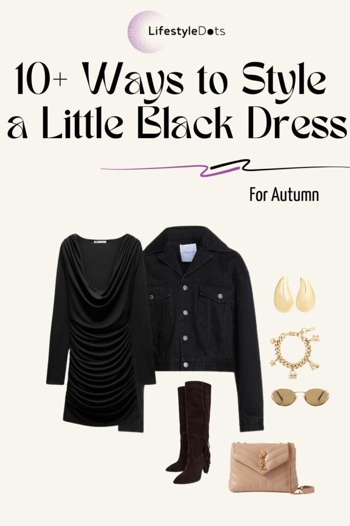 style a little black dress for autumn
