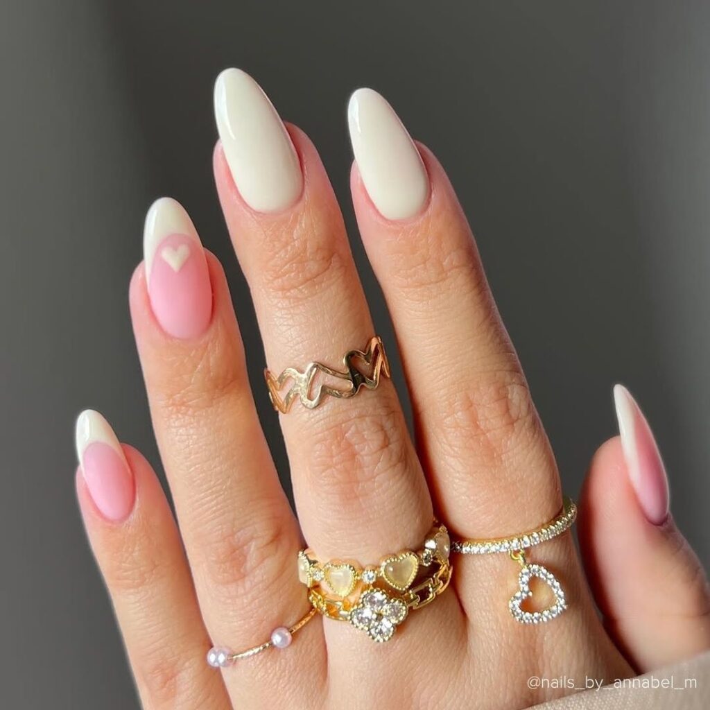 Old Money Heart Nails