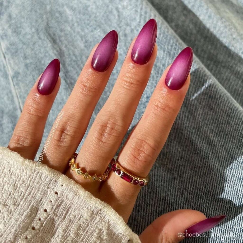 Ombre Magenta Nails