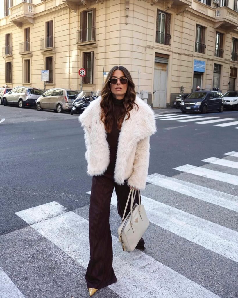 Creamy White and Short + Wide Leg Pants + Pumps