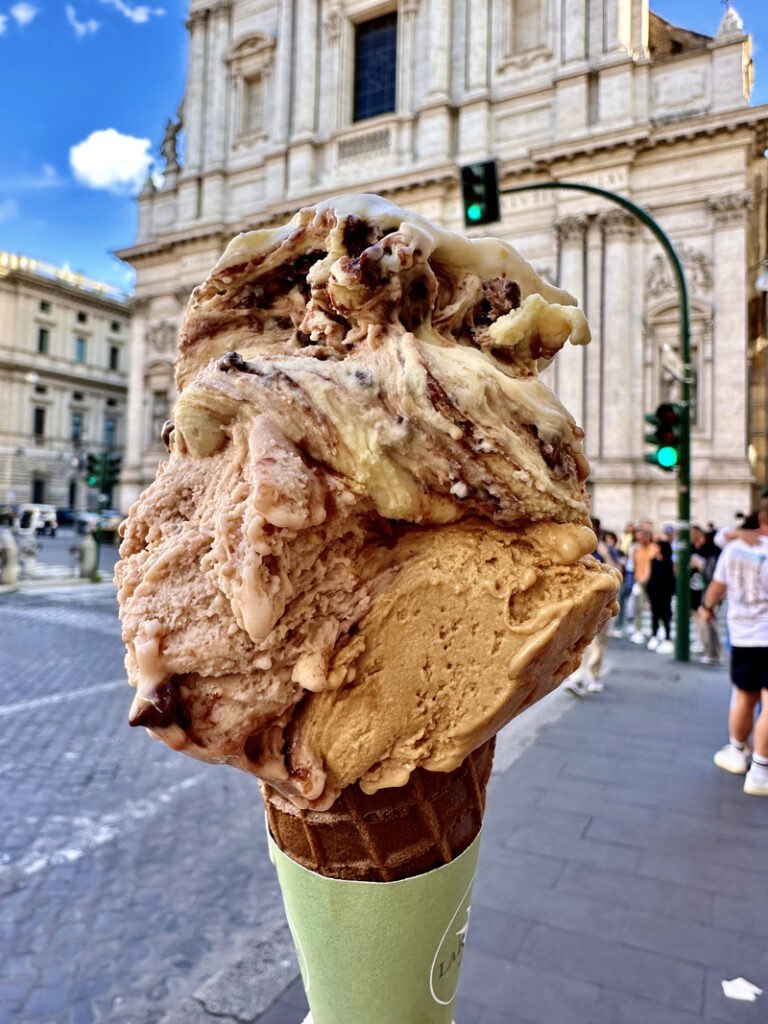 ice cream in Rome at La Romana